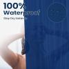 imagedownluxe Clear Shower Curtain Liner PEVA Lightweight Plastic Shower Liner with 3 Magnets 72quot x 72quot Waterproof Bathroom CurtainNavy