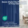 imagedownluxe Clear Shower Curtain Liner PEVA Lightweight Plastic Shower Liner with 3 Magnets 72quot x 72quot Waterproof Bathroom CurtainNavy