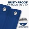 imagedownluxe Clear Shower Curtain Liner PEVA Lightweight Plastic Shower Liner with 3 Magnets 72quot x 72quot Waterproof Bathroom CurtainNavy