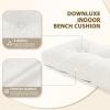 imagedownluxe Indoor Bench Cushion for Indoor Furniture NonSlip Tufted Overstuffed Textured Foam Bench Seat Cushion 36quot X 14quot X 4quot Brown 1 PackBeige