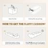 imagedownluxe Indoor Bench Cushion for Indoor Furniture NonSlip Tufted Overstuffed Textured Foam Bench Seat Cushion 36quot X 14quot X 4quot Brown 1 PackBeige