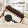 imagedownluxe Indoor Bench Cushion for Indoor Furniture NonSlip Tufted Overstuffed Textured Foam Bench Seat Cushion 36quot X 14quot X 4quot Brown 1 PackBrown