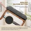 imagedownluxe Indoor Bench Cushion for Indoor Furniture NonSlip Tufted Overstuffed Textured Foam Bench Seat Cushion 36quot X 14quot X 4quot Brown 1 PackDark Grey