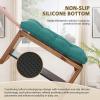 imagedownluxe Indoor Bench Cushion for Indoor Furniture NonSlip Tufted Overstuffed Textured Foam Bench Seat Cushion 36quot X 14quot X 4quot Brown 1 PackForest Green