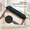 imagedownluxe Indoor Bench Cushion for Indoor Furniture NonSlip Tufted Overstuffed Textured Foam Bench Seat Cushion 36quot X 14quot X 4quot Brown 1 PackNavy