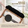 imagedownluxe Indoor Bench Cushion for Indoor Furniture NonSlip Tufted Overstuffed Textured Foam Bench Seat Cushion 36quot X 14quot X 4quot Brown 1 PackPure Black