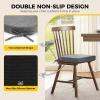imagedownluxe Indoor Chair Cushions for Dining Chairs Soft and Comfortable Textured Foam Kitchen Chair Pads with Ties and NonSlip Backing 16quot x 16quot x 2quot Dark Grey 4 PackDark Grey