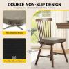 imagedownluxe Indoor Chair Cushions for Dining Chairs Soft and Comfortable Textured Foam Kitchen Chair Pads with Ties and NonSlip Backing 16quot x 16quot x 2quot Dark Grey 4 PackKhaki