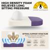 imagedownluxe Indoor Chair Cushions for Dining Chairs Soft and Comfortable Textured Foam Kitchen Chair Pads with Ties and NonSlip Backing 16quot x 16quot x 2quot Dark Grey 4 PackPurple