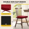 imagedownluxe Indoor Chair Cushions for Dining Chairs Soft and Comfortable Textured Foam Kitchen Chair Pads with Ties and NonSlip Backing 16quot x 16quot x 2quot Dark Grey 4 PackRed