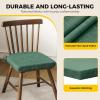 imagedownluxe Indoor Chair Cushions for Dining Chairs Soft and Comfortable Textured Foam Kitchen Chair Pads with Ties and NonSlip Backing 16quot x 16quot x 2quot Dark Grey 4 PackDark Green