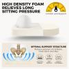 imagedownluxe Indoor Chair Cushions for Dining Chairs Soft and Comfortable Textured Foam Kitchen Chair Pads with Ties and NonSlip Backing 16quot x 16quot x 2quot Dark Grey 4 PackBeige