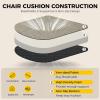 imagedownluxe Indoor Chair Cushions for Dining Chairs Soft and Comfortable Textured Foam Kitchen Chair Pads with Ties and NonSlip Backing 16quot x 16quot x 2quot Dark Grey 4 PackKhaki