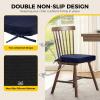 imagedownluxe Indoor Chair Cushions for Dining Chairs Soft and Comfortable Textured Foam Kitchen Chair Pads with Ties and NonSlip Backing 16quot x 16quot x 2quot Dark Grey 4 PackNavy