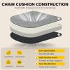 imagedownluxe Indoor Chair Cushions for Dining Chairs Soft and Comfortable Textured Foam Kitchen Chair Pads with Ties and NonSlip Backing 16quot x 16quot x 2quot Dark Grey 4 PackDark Grey