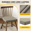 imagedownluxe Indoor Chair Cushions for Dining Chairs Soft and Comfortable Textured Foam Kitchen Chair Pads with Ties and NonSlip Backing 16quot x 16quot x 2quot Dark Grey 4 PackKhaki