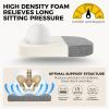 imagedownluxe Indoor Chair Cushions for Dining Chairs Soft and Comfortable Textured Foam Kitchen Chair Pads with Ties and NonSlip Backing 16quot x 16quot x 2quot Dark Grey 4 PackDark Grey