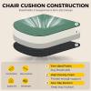 imagedownluxe Indoor Chair Cushions for Dining Chairs Soft and Comfortable Textured Foam Kitchen Chair Pads with Ties and NonSlip Backing 16quot x 16quot x 2quot Dark Grey 4 PackDark Green
