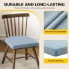 imagedownluxe Indoor Chair Cushions for Dining Chairs Soft and Comfortable Textured Foam Kitchen Chair Pads with Ties and NonSlip Backing 16quot x 16quot x 2quot Dark Grey 4 PackLight Blue