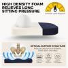 imagedownluxe Indoor Chair Cushions for Dining Chairs Soft and Comfortable Textured Foam Kitchen Chair Pads with Ties and NonSlip Backing 16quot x 16quot x 2quot Dark Grey 4 PackNavy