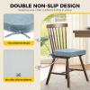 imagedownluxe Indoor Chair Cushions for Dining Chairs Soft and Comfortable Textured Foam Kitchen Chair Pads with Ties and NonSlip Backing 16quot x 16quot x 2quot Dark Grey 4 PackLight Blue