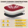 imagedownluxe Indoor Chair Cushions for Dining Chairs Soft and Comfortable Textured Foam Kitchen Chair Pads with Ties and NonSlip Backing 16quot x 16quot x 2quot Dark Grey 4 PackRed