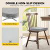 imagedownluxe Indoor Chair Cushions for Dining Chairs Soft and Comfortable Textured Foam Kitchen Chair Pads with Ties and NonSlip Backing 16quot x 16quot x 2quot Dark Grey 4 PackLight Grey