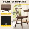 imagedownluxe Indoor Chair Cushions for Dining Chairs Soft and Comfortable Textured Foam Kitchen Chair Pads with Ties and NonSlip Backing 16quot x 16quot x 2quot Dark Grey 4 PackBrown