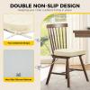 imagedownluxe Indoor Chair Cushions for Dining Chairs Soft and Comfortable Textured Foam Kitchen Chair Pads with Ties and NonSlip Backing 16quot x 16quot x 2quot Dark Grey 4 PackBeige