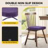 imagedownluxe Indoor Chair Cushions for Dining Chairs Soft and Comfortable Textured Foam Kitchen Chair Pads with Ties and NonSlip Backing 16quot x 16quot x 2quot Dark Grey 4 PackPurple