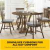 imagedownluxe Indoor Chair Cushions for Dining Chairs Soft and Comfortable Textured Foam Kitchen Chair Pads with Ties and NonSlip Backing 16quot x 16quot x 2quot Dark Grey 4 PackLight Grey
