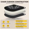 imagedownluxe Indoor Chair Cushions for Dining Chairs Soft and Comfortable Textured Foam Kitchen Chair Pads with Ties and NonSlip Backing 16quot x 16quot x 2quot Dark Grey 4 PackBlack