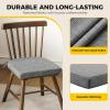 imagedownluxe Indoor Chair Cushions for Dining Chairs Soft and Comfortable Textured Foam Kitchen Chair Pads with Ties and NonSlip Backing 16quot x 16quot x 2quot Dark Grey 4 PackDark Grey