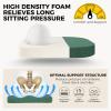 imagedownluxe Indoor Chair Cushions for Dining Chairs Soft and Comfortable Textured Foam Kitchen Chair Pads with Ties and NonSlip Backing 16quot x 16quot x 2quot Dark Grey 4 PackDark Green