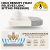 imagedownluxe Indoor Chair Cushions for Dining Chairs Soft and Comfortable Textured Foam Kitchen Chair Pads with Ties and NonSlip Backing 16quot x 16quot x 2quot Dark Grey 4 PackLight Grey