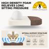 imagedownluxe Indoor Chair Cushions for Dining Chairs Soft and Comfortable Textured Foam Kitchen Chair Pads with Ties and NonSlip Backing 16quot x 16quot x 2quot Dark Grey 4 PackBrown