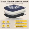 imagedownluxe Indoor Chair Cushions for Dining Chairs Soft and Comfortable Textured Foam Kitchen Chair Pads with Ties and NonSlip Backing 16quot x 16quot x 2quot Dark Grey 4 PackNavy