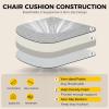 imagedownluxe Indoor Chair Cushions for Dining Chairs Soft and Comfortable Textured Foam Kitchen Chair Pads with Ties and NonSlip Backing 16quot x 16quot x 2quot Dark Grey 4 PackLight Grey