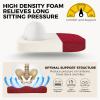 imagedownluxe Indoor Chair Cushions for Dining Chairs Soft and Comfortable Textured Foam Kitchen Chair Pads with Ties and NonSlip Backing 16quot x 16quot x 2quot Dark Grey 4 PackRed