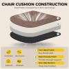 imagedownluxe Indoor Chair Cushions for Dining Chairs Soft and Comfortable Textured Foam Kitchen Chair Pads with Ties and NonSlip Backing 16quot x 16quot x 2quot Dark Grey 4 PackBrown