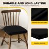 imagedownluxe Indoor Chair Cushions for Dining Chairs Soft and Comfortable Textured Foam Kitchen Chair Pads with Ties and NonSlip Backing 16quot x 16quot x 2quot Dark Grey 4 PackBlack