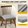 imagedownluxe Indoor Chair Cushions for Dining Chairs Soft and Comfortable Textured Foam Kitchen Chair Pads with Ties and NonSlip Backing 16quot x 16quot x 2quot Dark Grey 4 PackLight Grey