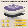 imagedownluxe Indoor Chair Cushions for Dining Chairs Soft and Comfortable Textured Foam Kitchen Chair Pads with Ties and NonSlip Backing 16quot x 16quot x 2quot Dark Grey 4 PackPurple