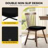imagedownluxe Indoor Chair Cushions for Dining Chairs Soft and Comfortable Textured Foam Kitchen Chair Pads with Ties and NonSlip Backing 16quot x 16quot x 2quot Dark Grey 4 PackBlack