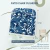 imagedownluxe Outdoor Chair Cushions Set of 2 for Patio Furniture Waterproof Tufted Overstuffed Patio Furniture Cushions Memory Foam Outdoor Seat Cushion 19quot X 19quot X 5quot KhakiBlue Carp