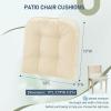 imagedownluxe Outdoor Chair Cushions Set of 2 for Patio Furniture Waterproof Tufted Overstuffed Patio Furniture Cushions Memory Foam Outdoor Seat Cushion 19quot X 19quot X 5quot KhakiBeige