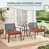 imagedownluxe Outdoor Chair Cushions Set of 2 for Patio Furniture Waterproof Tufted Overstuffed Patio Furniture Cushions Memory Foam Outdoor Seat Cushion 19quot X 19quot X 5quot KhakiRed Gourd