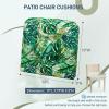 imagedownluxe Outdoor Chair Cushions Set of 2 for Patio Furniture Waterproof Tufted Overstuffed Patio Furniture Cushions Memory Foam Outdoor Seat Cushion 19quot X 19quot X 5quot KhakiPalm Leaves