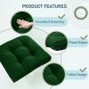 imagedownluxe Outdoor Chair Cushions Set of 2 for Patio Furniture Waterproof Tufted Overstuffed Patio Furniture Cushions Memory Foam Outdoor Seat Cushion 19quot X 19quot X 5quot KhakiForest Green