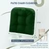 imagedownluxe Outdoor Chair Cushions Set of 2 for Patio Furniture Waterproof Tufted Overstuffed Patio Furniture Cushions Memory Foam Outdoor Seat Cushion 19quot X 19quot X 5quot KhakiForest Green